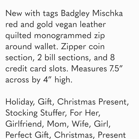 Badgley Mischka Women's Zip Wallet - Picture 11 of 11